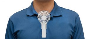 脇汗対策、ワキ汗をストップする扇風機、えりかけ扇風機 BodyFan 冷却タオルファン