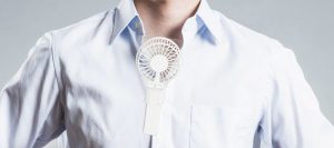 脇汗対策、ワキ汗をストップする扇風機、えりかけ扇風機 BodyFan 冷却タオルファン