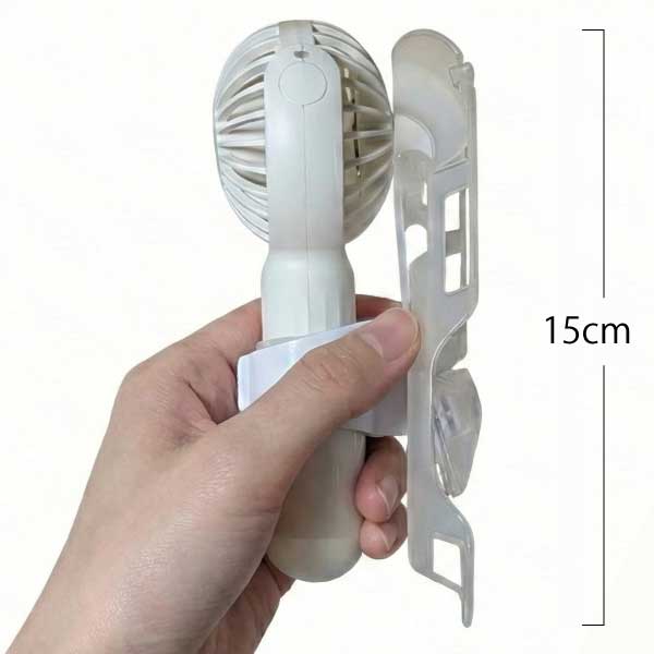 エアシャツ扇風機の大きさが分かりやすいように横から見た図